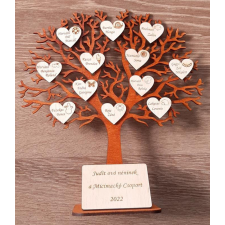  Ballagási fácska szívekkel dekorációs kellék