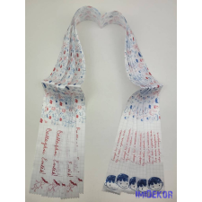  Ballagási szalag 4 cm óvodás - Kockás-rajzolt mintás dekorációs kellék