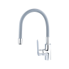  BALLETTO mosogató csaptelep hajlékony szilikon kifolyó csővel, 35mm, szürke