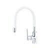 Balletto mosogató csaptelep hajlékony szilikon kifolyó csővel, fehér (81122)