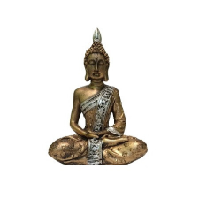 Balnea Buddha ülő szobor 20 cm - EZÜST szín dekoráció