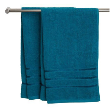 Balnea Törölköző hímzett pamut 65 x 130 cm - TÜRKIZKÉK CSÍKOS lakástextília