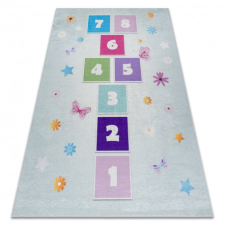 BAMBINO 1075 mosható szőnyeg komló, számok gyerekeknek csúszásgátló - zöld 140x190 cm lakástextília