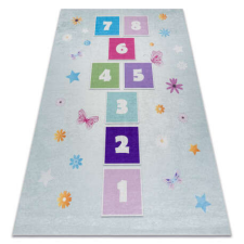  BAMBINO 1075 mosható szőnyeg komló, számok gyerekeknek csúszásgátló - zöld 140x190 cm lakástextília
