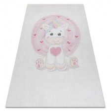 BAMBINO 1128 mosható szőnyeg Egyszarvú gyerekeknek csúszásgátló - krém 160x220 cm lakástextília