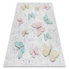 BAMBINO 1610 mosható szőnyeg Pillangók gyerekeknek csúszásgátló - krém 160x220 cm lakástextília
