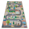  BAMBINO 34600 mosható szőnyeg Város, utcák gyerekeknek csúszásgátló - bézs / szürke 120x170 cm