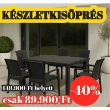  Bamboo Kerti étkezőgarnitúra 6 személyes Antracit KÉSZLETKISÖPRÉS kerti bútor
