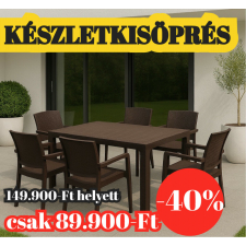  Bamboo Kerti étkezőgarnitúra 6 személyes Barna KÉSZLETKISÖPRÉS kerti bútor