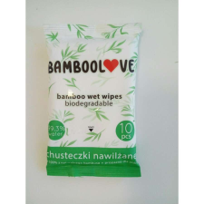 Bamboolove környezetbarát, könnyen lebomló, eldobható nedves törlőkendő (10 db) törlőkendő