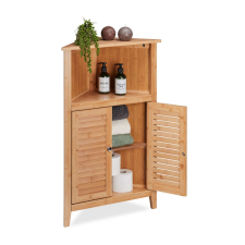  Bambusz fürdőszobai sarokszekrény 92x58x30 cm 10046270 fürdőszoba bútor