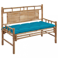 bambusz kerti pad párnával 120 cm kerti bútor