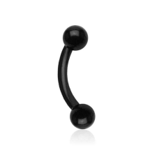 Banán piercing PTFE - fekete testékszer