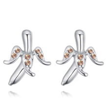 Banana - borostyán - Swarovski kristályos fülbevaló fülbevaló