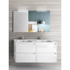  Bannio SANSA FÜGGESZTETT ALSÓSZEKRÉNY + SLIM 80 MOSDÓ + TÜKÖR + VILÁGÍTÁS fürdőszoba bútor