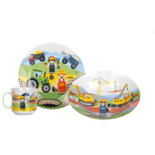 Banquet 3db gyerek étkező készlet The Builders A11674 babaétkészlet