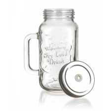  BANQUET MADEIRA dombornyomott üveg bögre, 700 ml, fedővel 04209506 bögrék, csészék