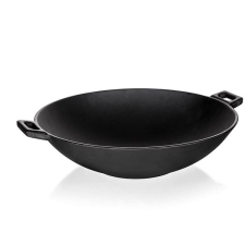 Banquet Öntöttvas WOK serpenyő 36,5 cm, fekete EXCELLENT edény