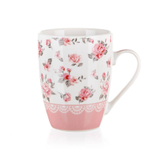  BANQUET PINK FLOWER bögre, 340 ml, rózsaszín 60221637 bögrék, csészék