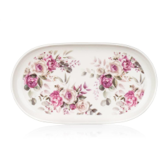 Banquet ROSE tálca, 22,5×12,5 cm, 4 db (A26793) tányér és evőeszköz