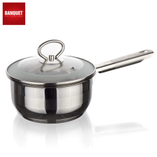  BANQUET Rozsdamentes nyeles lábas MATTE New Line 1,5 L 48ES0505SP16-A edény