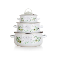  Banquet Zománcozott edénykészlet olajbogyó mintával, 6 db 13700991 edény