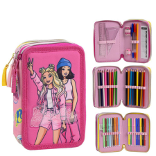 Barbie Bestie Vibes tolltartó töltött 3 emeletes tolltartó