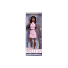 Barbie copfos baba rózsaszín ruhában barbie baba