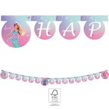  Barbie Fantasy Happy Birthday felirat FSC 2 m party kellék