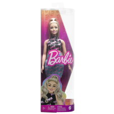 BARBIE FASHIONISTA SZŐKE BABA RÓZSASZÍN TÁSKÁVAL baba