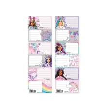 Barbie füzetcímke 6 db-os információs címke