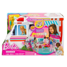 barbie mentőautó és klinika 2 az 1-ben játékbaba felszerelés