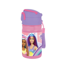 Barbie műanyag kulacs akasztóval 350 ml kulacs, kulacstartó