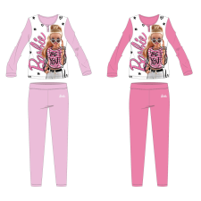 Barbie pamut jersey gyerek pizsama - világosrózsaszín - 110 gyerek hálóing, pizsama