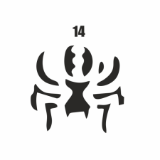 Barburys Barber Hair Tattoo Sablon 4db/csomag - Rák(14) hajápoló eszköz