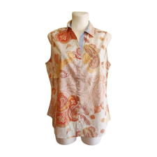  Bari Locke narancs színű ujjatlan női blúz (méret: L/XL) blúz