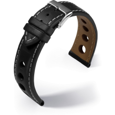 Barington Barington Racing bőr óraszíj, fekete 18mm óraszíj