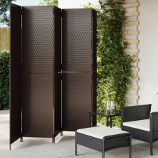  Barna 5-paneles polyrattan térelválasztó bútor