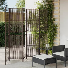  Barna 6-paneles polyrattan térelválasztó bútor