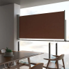  Barna behúzható oldalsó teraszi napellenző 120 x 300 cm