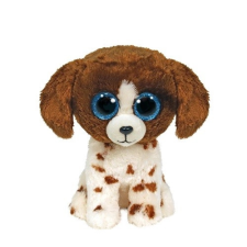 Barna-fehér Muddles plüsskutya - Ty Beanie Boos plüssfigura