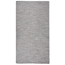  barna-kék lapos szövésű kültéri szőnyeg 80 x 150 cm lakástextília