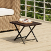  barna összecsukható polyrattan asztal 45x35x32 cm