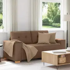  Barna szövet loveseat kanapé 180x77x82 cm bútor
