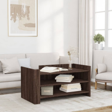  barna tölgy színű szerelt fa dohányzóasztal 100 x 50 x 50 cm bútor
