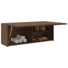  Barna tölgyszínű szerelt fa fali fürdőszobaszekrény 80x25x30 cm fürdőszoba bútor
