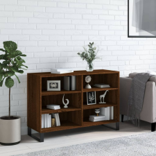  barna tölgyszínű szerelt fa tálalószekrény 103,5 x 35 x 70 cm bútor