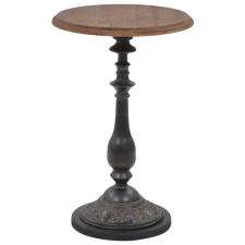  barna tömör fenyő kisasztal 40 x 64 cm bútor