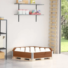  Barna tömör fenyőfa hatszögű magaságyás 160 x 160 cm kerti tárolás