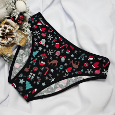 Barones KARÁCSONYI pamut bugyi ajándék mintás XL női alsó